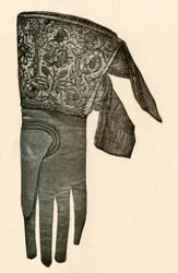 Guanto ricamato, XVII secolo, 1937