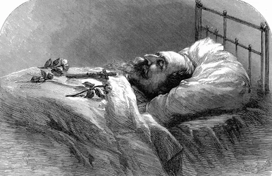 Imperatore Napoleone III di Francia sul letto di morte, 1873