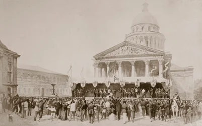 Arruolamento di volontari nella Guardia nazionale, Place du Panthéon, Parigi, 1870-1871