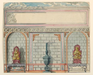Ingresso, parete est, Royal Pavilion, Brighton, prima del 1802