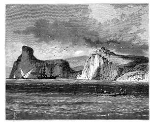 Ingresso al porto di Balaclava, Ucraina, c1888