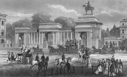 Ingresso a Hyde Park, Londra, c1850 1878