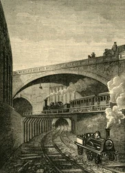 Ingresso al tunnel di Clerkenwell da Farringdon Street, c1876