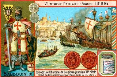 Episodi della storia del Belgio fino al XIII secolo: Baldovino I di Costantinopoli, c1900