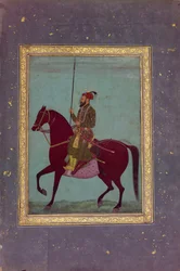 Ritratto equestre di Aurangzeb, XVII secolo