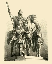 Statua equestre di Carlo Magno, Parigi, 1890
