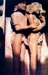 Scultura erotica, Tempio Hindu, Khajuraho, India, 950 - 1050