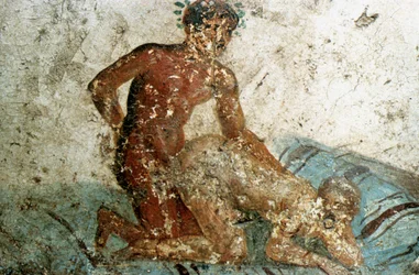 Affresco erotico, Pompei, Italia