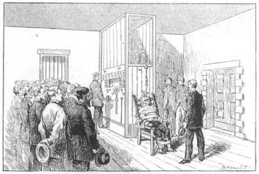 Esecuzione di Kemmler, il primo uomo a morire sulla sedia elettrica, USA, 6 agosto 1890