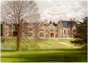 Casa Exton, Rutland, dimora del Conte di Gainsborough, c1880