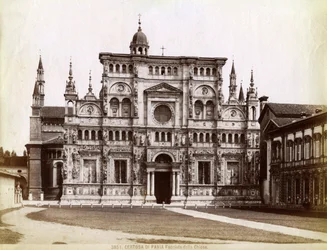 Facciata, Certosa di Pavia, Lombardia, Italia settentrionale, 1890