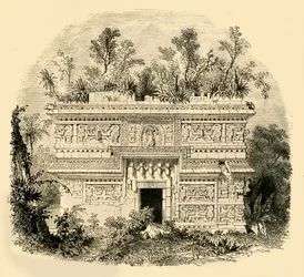 Facciata del palazzo nativo nello Yucatan, 1890