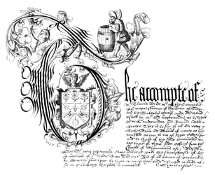 Facsimile dal libro dei conti della Coopers Company, 1576, 1893