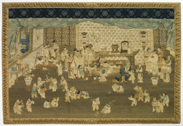 Riunione di famiglia la mattina di Capodanno, 1700s