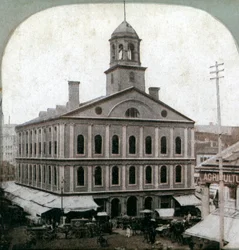 Faneuil Hall, Boston, Massachusetts, USA, fine XIX secolo