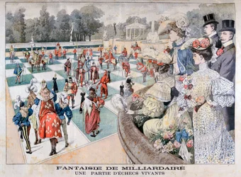 Fantasia di un miliardario: un gioco di scacchi umano, 1904