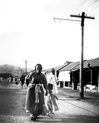 Padre e figlio, Seul, Corea