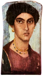 Ritratto di Fayum, antico egiziano, periodo romano, c200 d.C. 1956