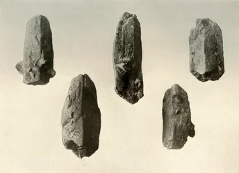 Cristalli di feldspato dalla cima del Monte Erebus Dimensione naturale, 1909