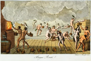 Bagno finlandese o russo, XIX secolo