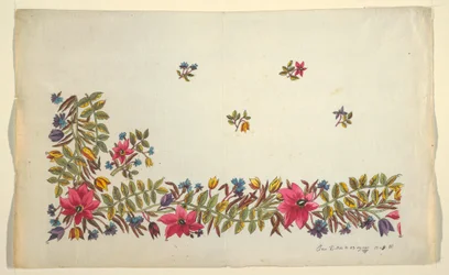 Disegno floreale per tessuto stampato