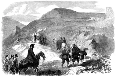 Florence Nightingale visita gli ospedali di capanna a Balaclava, 1855