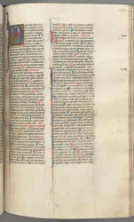 Fol. 233r, Salmo 109, iniziale istoriata D, Dio Padre e Figlio..., c. 1275-1300