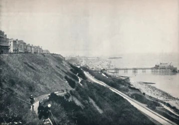 Folkestone - Veduta che mostra i Lees e il molo