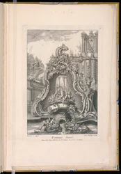 Fontana con Cartiglio e Edifici