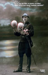 Cartolina francese della Prima Guerra Mondiale, 1914-1918