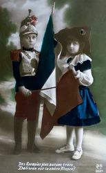 Cartolina francese della Prima Guerra Mondiale, 1914-1918