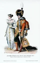 Abito di corte francese del tempo del primo Impero, 1807