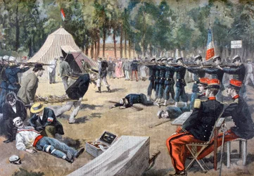 Manovre militari francesi: soccorritori, 1897
