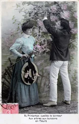 Cartolina romantica francese