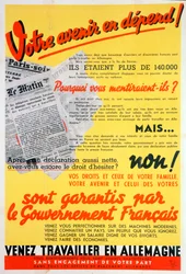Poster dei lavoratori francesi per la Germania, c. 1942-c. 1944