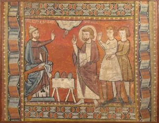 Affresco con il miracolo dei gioielli, fine XIII-inizio XIV secolo
