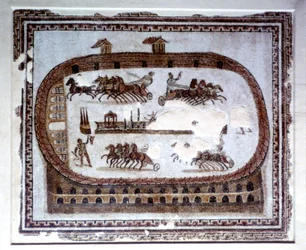Giochi, mosaico romano da Cartagine