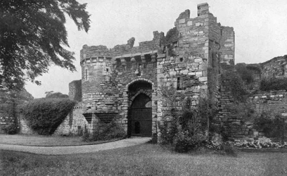 Porta del castello di Beaumaris, Anglesey, Galles