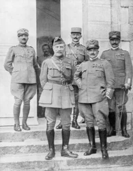 Incontro tra il Generale Diaz e il Generale Foch al quartier generale italiano, Italia, 2 maggio 1918