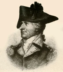 Generale Philemon Dickinson, con cappotto alto, c1780, 1937