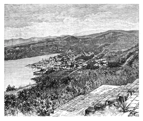 Veduta generale di Castries, Isola di Santa Lucia, c1890