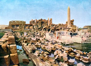 Veduta generale del Grande Tempio di Amon-Ra, Karnak, Luxor, Egitto