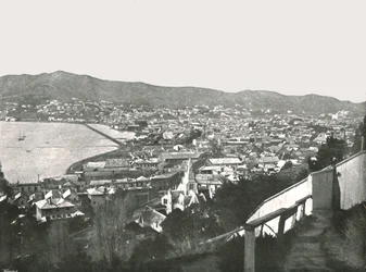 Veduta generale della città, Wellington, Nuova Zelanda, 1895