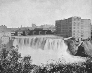 Cascate del Genesee, Rochester, Stato di New York, USA, c1900