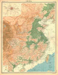 Carta geografica della Cina
