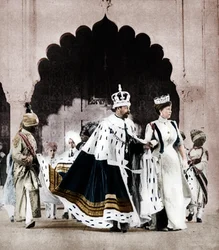 Giorgio V e la Regina Maria a Delhi, India, 1911
