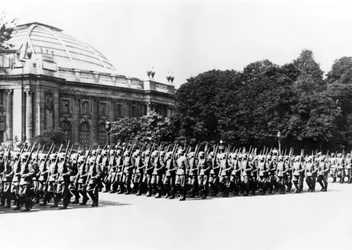 Truppe tedesche che sfilano davanti al comandante tedesco di Parigi, 8 luglio 1941