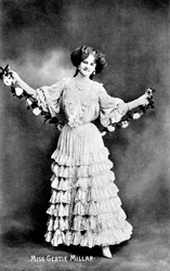 Gertie Millar 1879-1952, attrice inglese, 1906