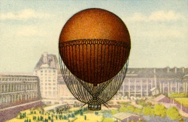 Il pallone di Giffard esposto alla Fiera Mondiale di Parigi, 1878, 1932