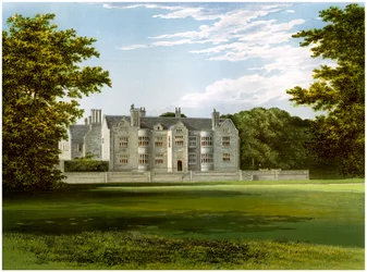 Glynde Place, Sussex, casa del Visconte Hampden, c1880